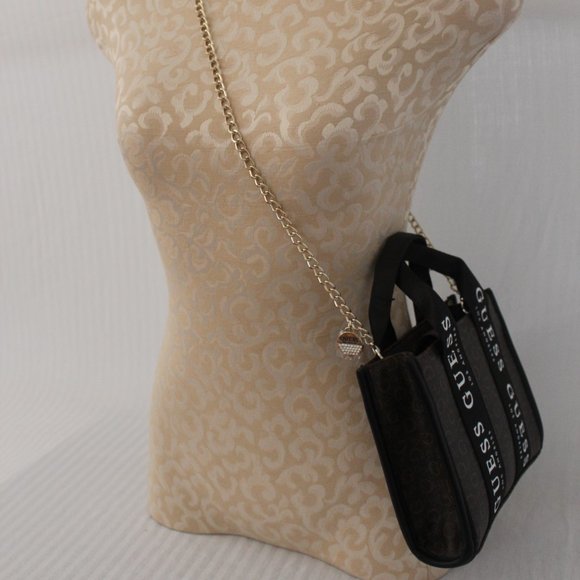 Guess women's mini crossbody purse bag brown - Picture 5 of 6